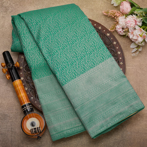 Sea Green Kanjivaram Designer saree