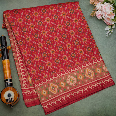 Red Pure Banarasi Silk Saree