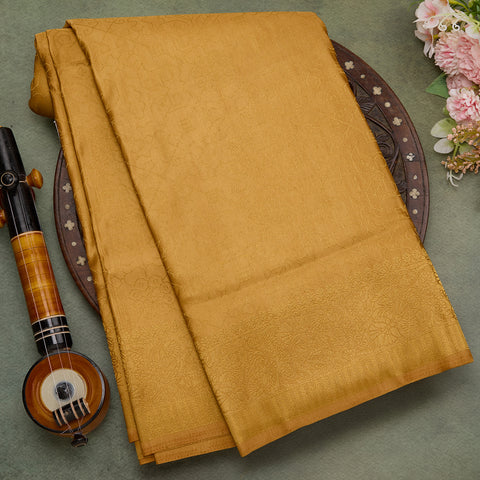 mustard yellow bangalore silk saree